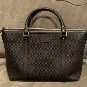 Guccisima Black Leather Bag Authentic